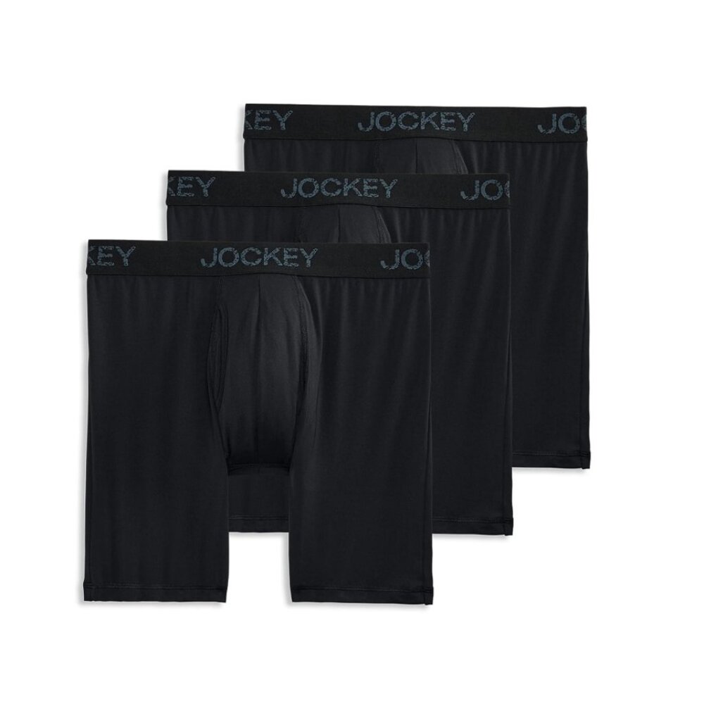 NEW Jockey Essentials Men's Microfiber Long Leg Medium (32-34) Boxer Brief Under